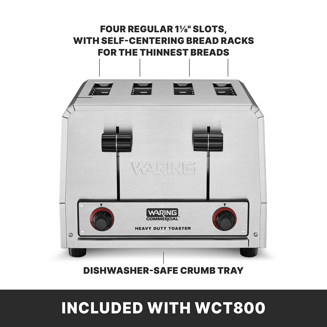 Heavy-Duty 4-Slot Toaster, 2200 Watts